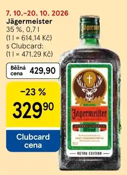 Tesco Jägermeister nabídka