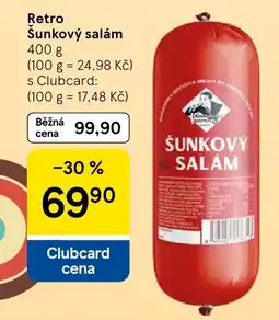 Tesco Retro šunkový salám nabídka