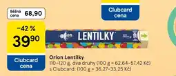Tesco Orion lentilky nabídka