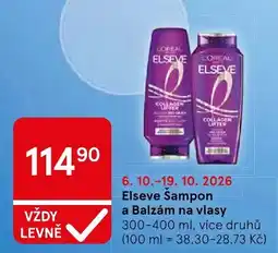 Tesco Elseve Šampon a Balzám na vlasy nabídka