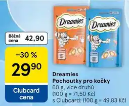 Tesco Dreamies Pochoutky pro kočky nabídka