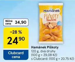 Tesco Hamánek Piškoty nabídka