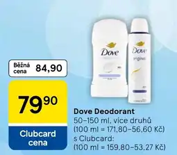 Tesco Dove Deodorant nabídka