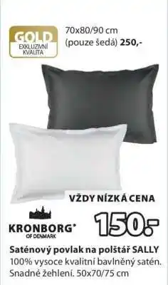 JYSK Saténový povlak na polštář SALLY nabídka