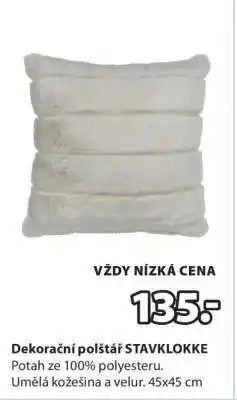 JYSK DEKORAČNÍ POLŠTÁŘ STAVKLOKKE nabídka
