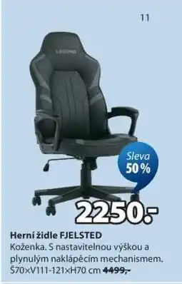 JYSK Herní židle FJELSTED nabídka