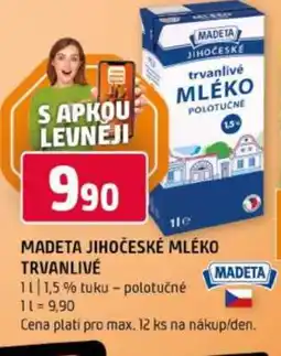 Terno MADETA Jihočeské Mléko trvanlivé nabídka