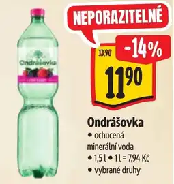 Albert Ondrášovka ochucená minerální voda nabídka