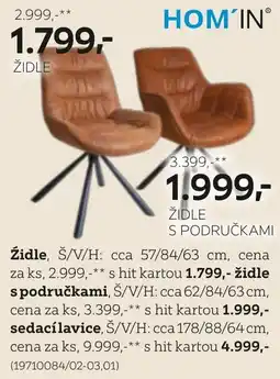 XXXLutz Hom'in židle nabídka