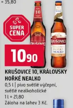 Terno Krušovice 10, královsky hořké nealko nabídka