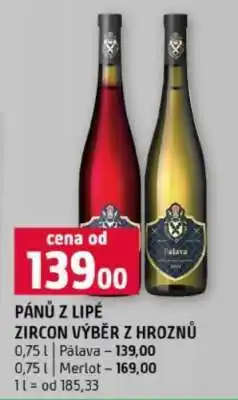 Terno PÁNŮ Z LIPÉ ZIRCON VÝBĚR Z HROZNŮ nabídka