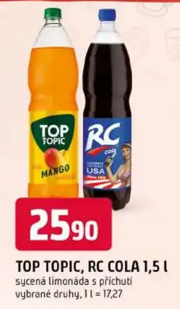 Trefa Top Topic, Rc Cola nabídka
