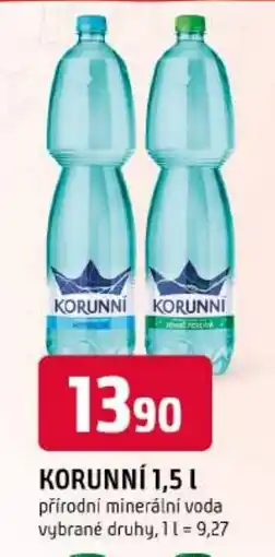 Trefa Korunní přírodní minerální voda nabídka