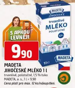 Trefa Madeta jihočeské mléko nabídka