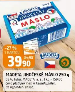 Trefa Madeta jihočeské máslo nabídka