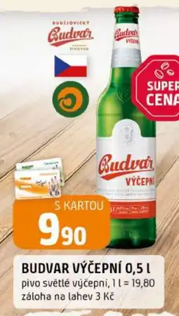 Trefa Budvar výčepní nabídka