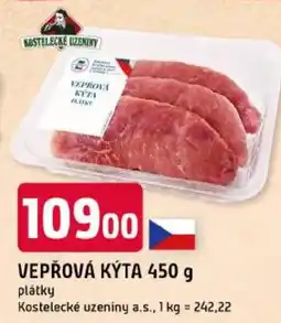 Trefa Kostelecké uzeniny vepřová kýta plátky nabídka