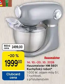 Tesco Hausmeister kuchyňský robot nabídka