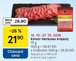 Tesco Herkules kmotr krájený nabídka