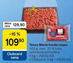 Tesco Tesco Mleté hovězí maso nabídka