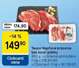 Tesco Tesco Vepřová krkovic bez kostí plátky nabídka