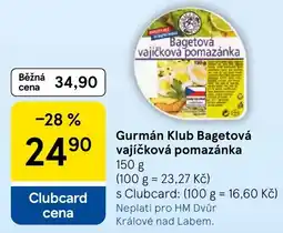 Tesco Gurman Klub bagetova vajickova pomazanka nabídka