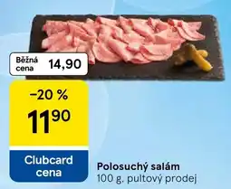 Tesco Polosuchý salám nabídka