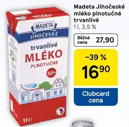 Tesco Madeta mléko plnotučné trvanlivé nabídka