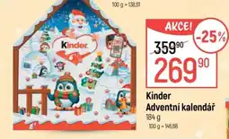 Globus KINDER ADVENTNÍ KALENDÁŘ nabídka