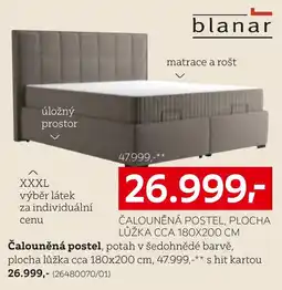 XXXLutz blanar čalouněná postel nabídka