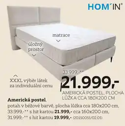 XXXLutz Hom'in americká postel nabídka