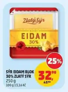 Penny Market Sýr Eidam Blok 30% Zlatý Sýr nabídka