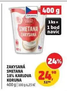 Penny Market ZAKYSANÁ SMETANA 18% KARLOVA KORUNA nabídka