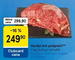 Tesco Hovězí krk podplečí nabídka