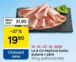 Tesco Le & Co Vepřová šunka dušená v páře nabídka