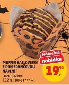 Penny Market Muffin Halloween s pomerančovou náplní nabídka
