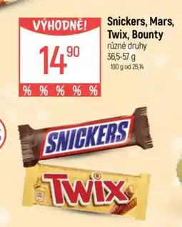 Globus SNICKERS / MARS / TWIX / BOUNTY nabídka