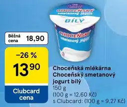 Tesco Choceňská mlékárna Choceňský smetanový jogurt bílý nabídka