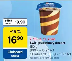 Tesco Swirl pudinkový dezert nabídka