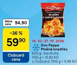 Tesco Don Peppe plněné knedlíky nabídka