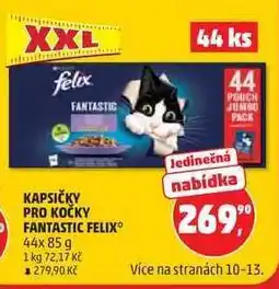 Penny Market KAPSIČKY PRO KOČKY FANTASTIC FELIX nabídka