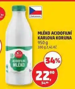 Penny Market MLÉKO ACIDOFILNÍ KARLOVA KORUNA nabídka