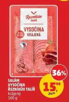 Penny Market SALÁM VYSOČINA ŘEZNÍKŮV TALÍŘ krájený nabídka