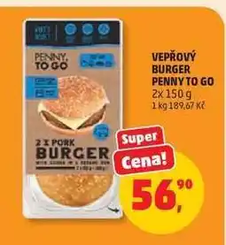 Penny Market Vepřový Burger Penny To Go nabídka