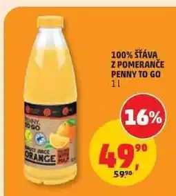 Penny Market 100% ŠŤÁVA Z POMERANČE PENNY TO GO nabídka