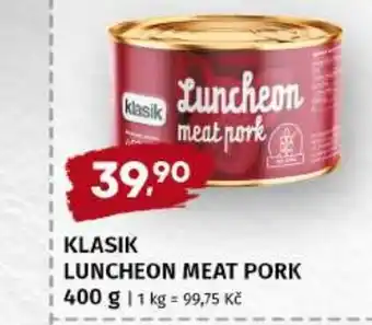Klasik luncheon meat pork