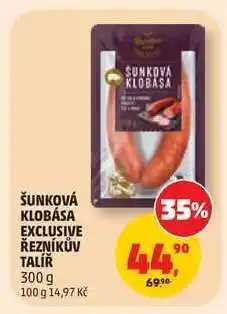 Penny Market Šunková klobása Exclusive Řezníkův talíř nabídka