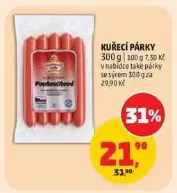Penny Market Kuřecí párky nabídka