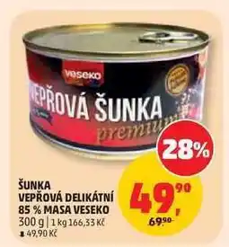 Penny Market Šunka vepřová delikátní 85% masa Veseko nabídka