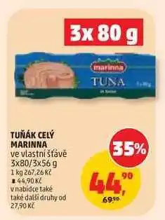 Penny Market TUŇÁK CELÝ MARINNA nabídka